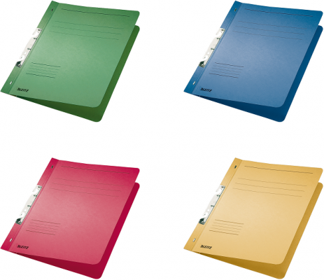 Dosar carton color, pentru incopciat, coperta 1/1, 4 culori, 20 buc/set Leitz